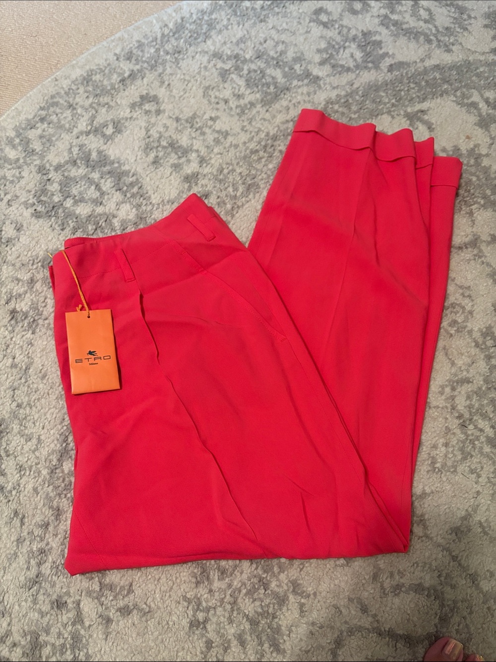 Etro Vibrant women's coral Dress Trousers